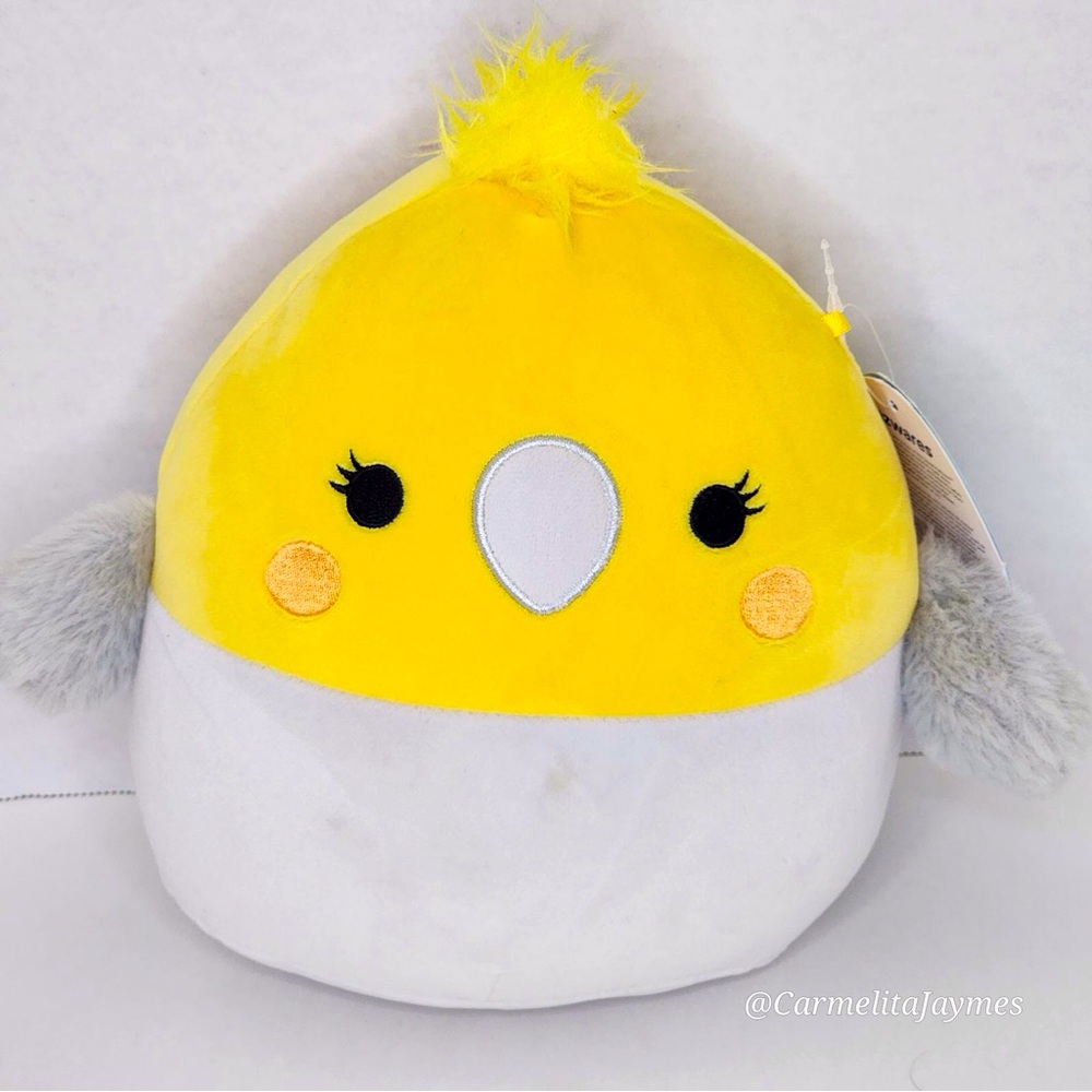 CHARLIZE 🐤 Yellow/Gray Cockatoo Bird Original Squishmallows By Kellytoy NWT